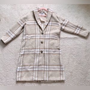 Plaid Soft-Brushed Overcoat Wool Blend Old Navy